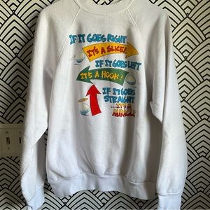Vintage Tultex crewneck golfing graphic sweatshirt